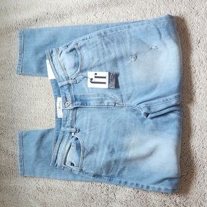 NWT KanCan jeans size 28 Vintage 90's distressed blue The French Rooster